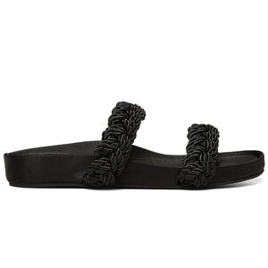 NEW Joie Black Braided Satin Sandal